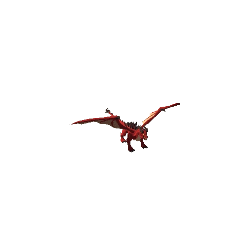 Polygonal Dragon Red